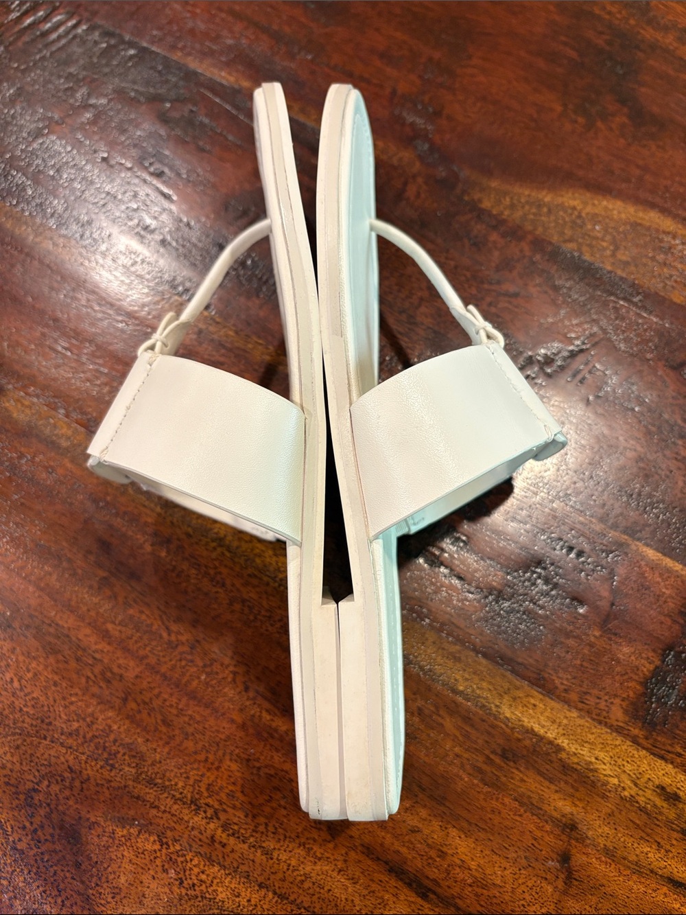 Tory Burch White Leather Georgia Sandals size 8 - Picture 6 of 9